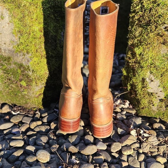 Frye Tan Leather Heeled Boots - Picture 4 of 10